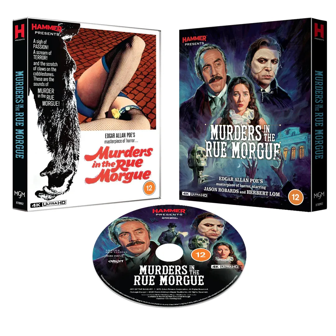 PRE-ORDER: Murders In The Rue Morgue 4K UHD Limited Edition w/ Slipcover (Hammer Presents)