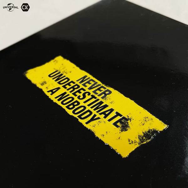 Nobody 4K UHD Limited Edition full slip steelbook with embossed spot glossy cover and extras