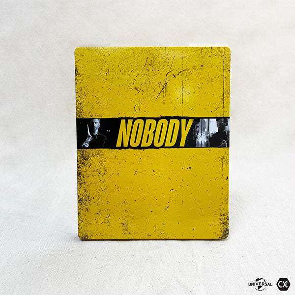 Nobody 4K UHD limited edition steelbook with yellow full slip and embossed design