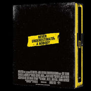 Nobody 4K UHD limited edition steelbook with full slip, embossing, poster, and booklet packaging