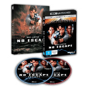No Escape 4K UHD and Blu-Ray limited edition slipcover with Ray Liotta on cover and discs, pre-order release March 2026