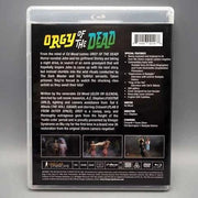 Vinegar Syndrome Orgy of the Dead Blu-Ray with limited edition variant slipcover back cover showing movie synopsis and special features