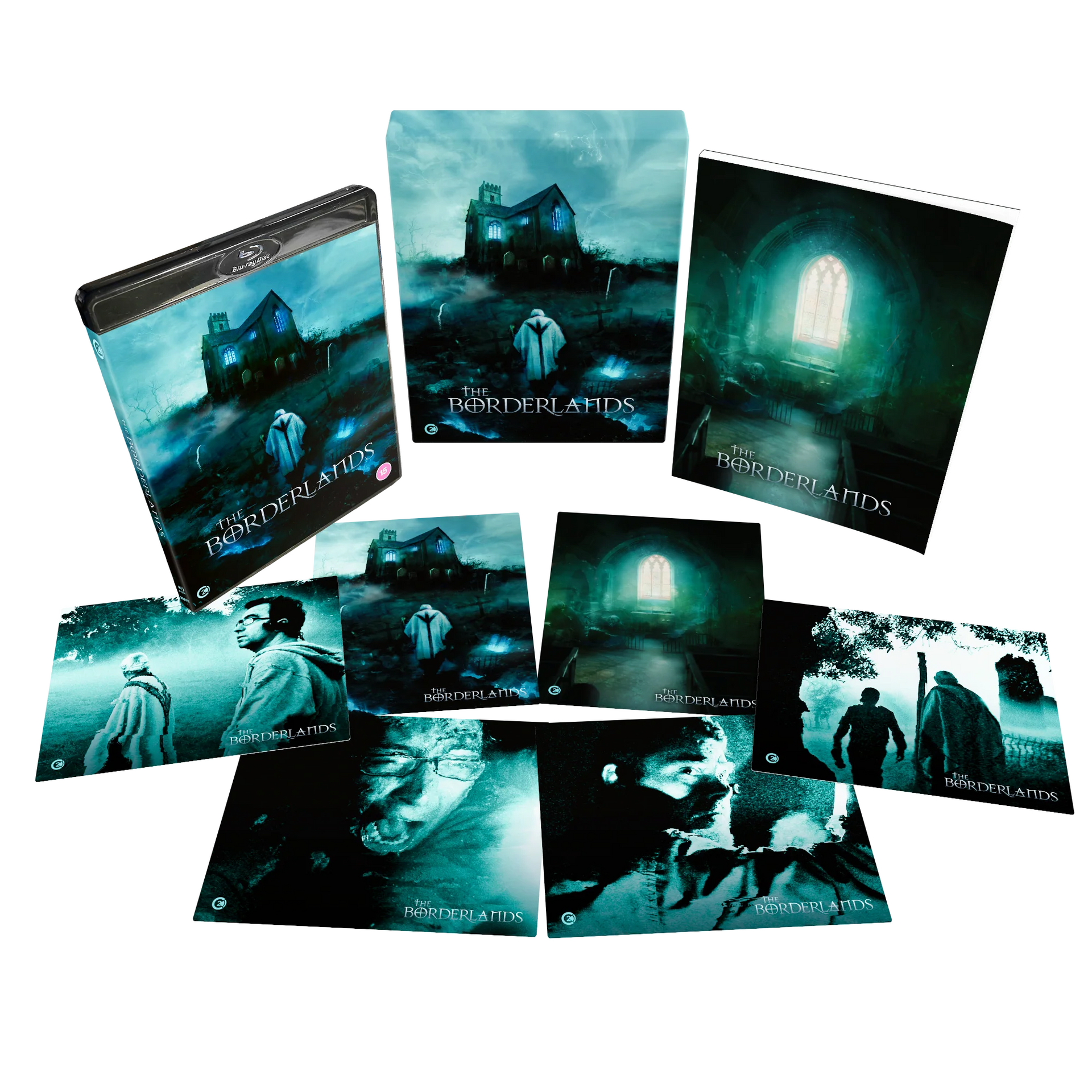 The Borderlands limited edition Blu-Ray set with rigid slipcase, collector's art cards, and a 70-page essay book.