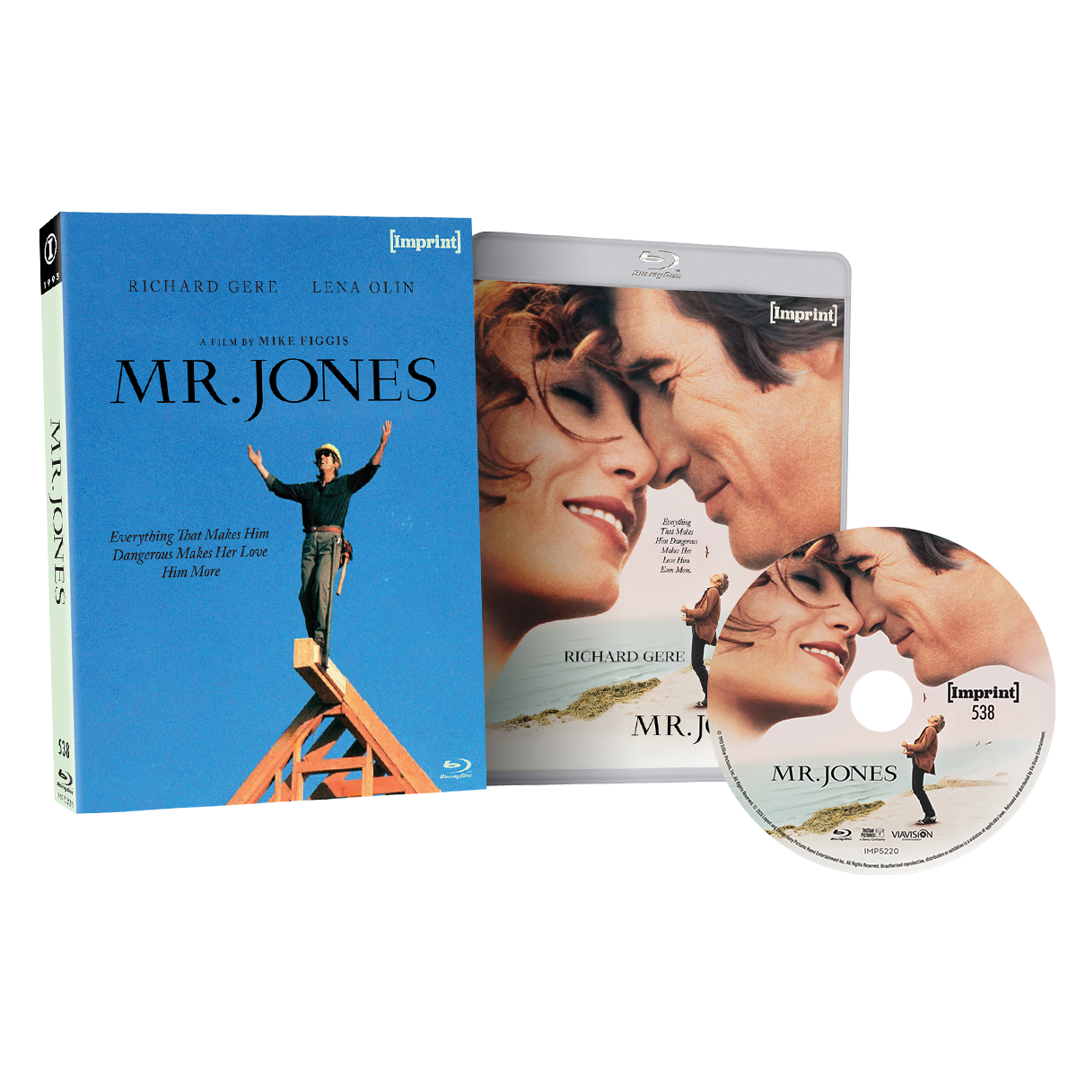 Mr. Jones 1993 Blu-ray with limited edition slipcover and disc by Imprint Films, region free pre-order release