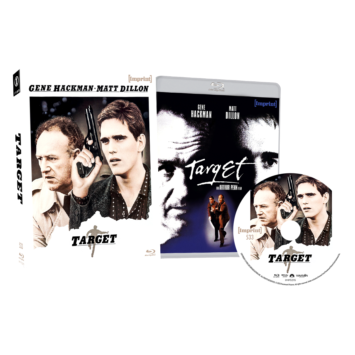 Target 1985 Blu-ray limited edition with slipcover featuring Gene Hackman and Matt Dillon in a classic espionage thriller
