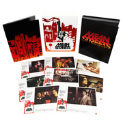 Mean Streets Limited Edition 4K UHD and Blu-Ray set with rigid slipcase, original artwork, 178-page essay book, and collectors' art cards displayed with film stills and packaging.