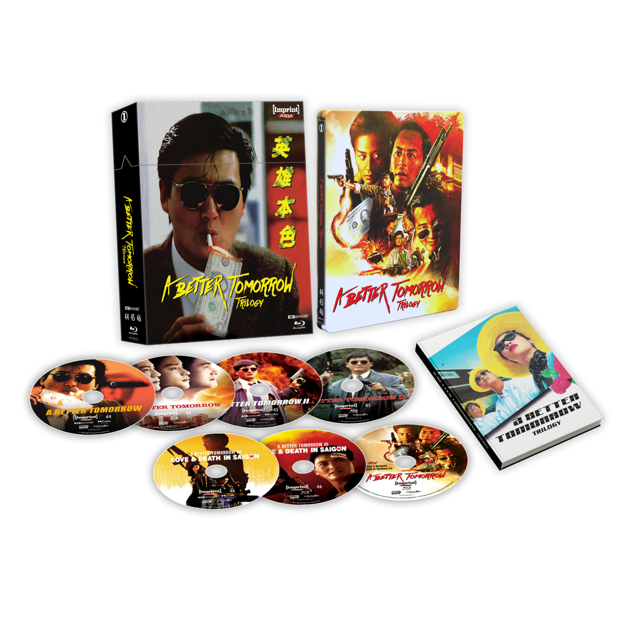 A Better Tomorrow Trilogy 4K UHD and Blu-Ray Steelbook with hardcover booklet limited edition hardbox pre-order