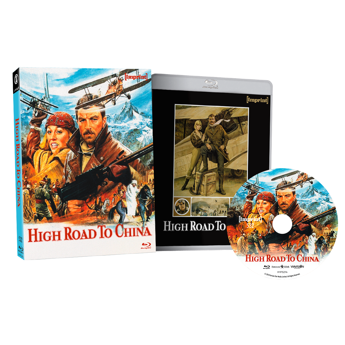 High Road To China 1983 Blu-ray with limited edition slipcover and disc by Imprint Films