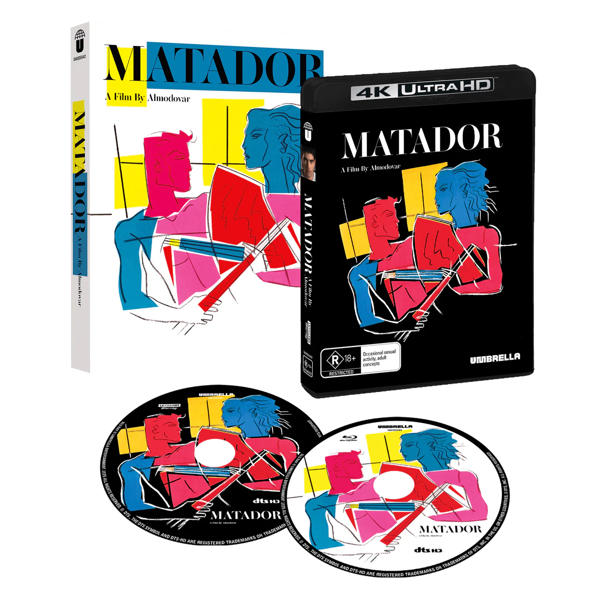 Matador 1986 4K UHD Blu-Ray pre-order slipcover by Umbrella Entertainment region free release April 2026