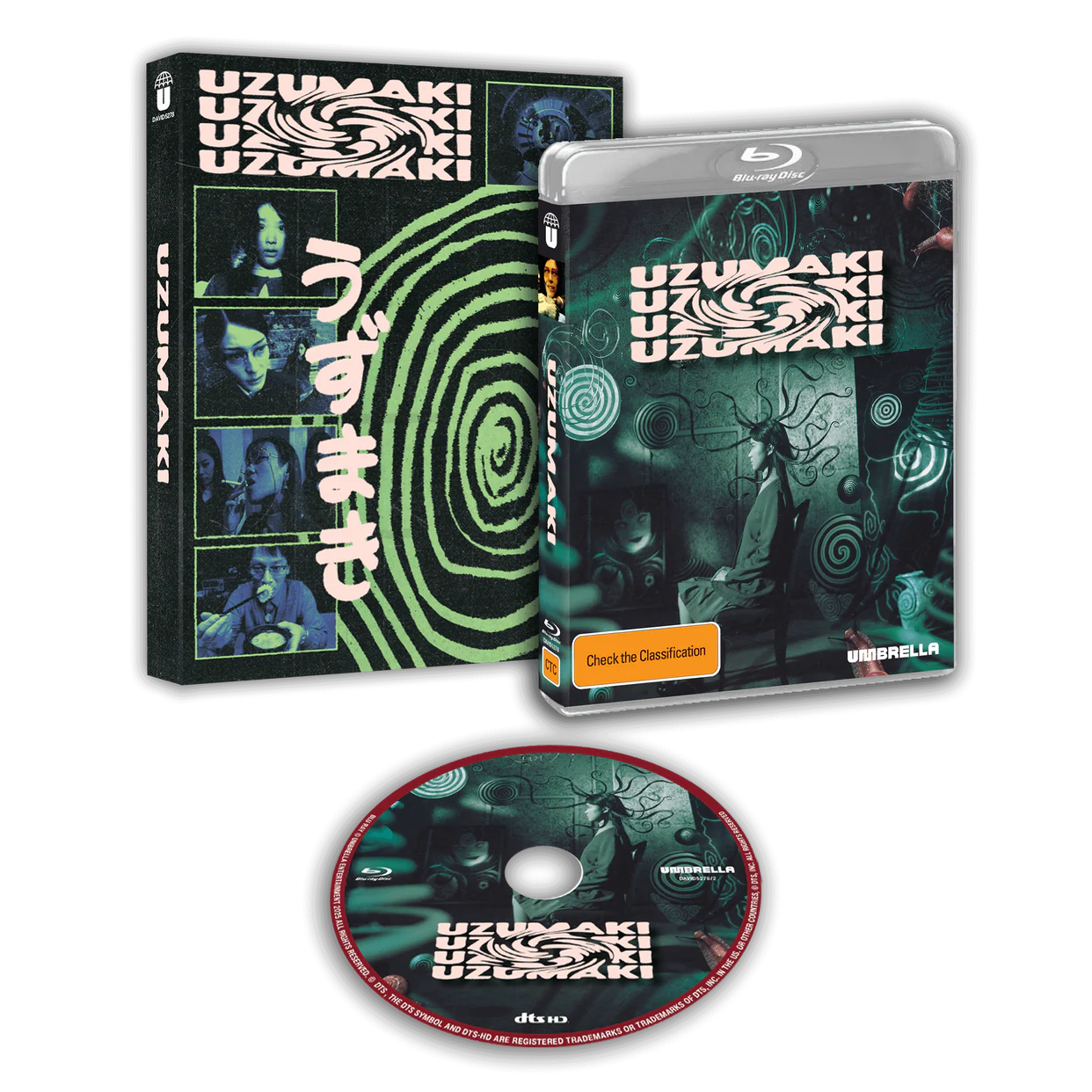 Uzumaki AKA Spiral 2000 Blu-ray pre-order with slipcover by Umbrella Entertainment