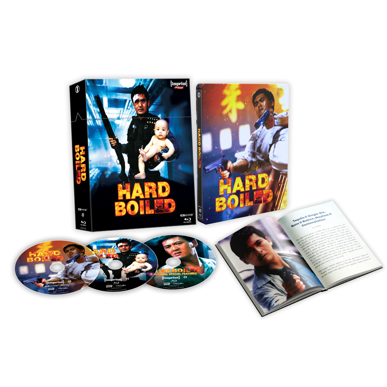 Hard Boiled 1992 limited edition 4K UHD Blu-ray SteelBook with hardcover booklet and hardbox pre-order cover