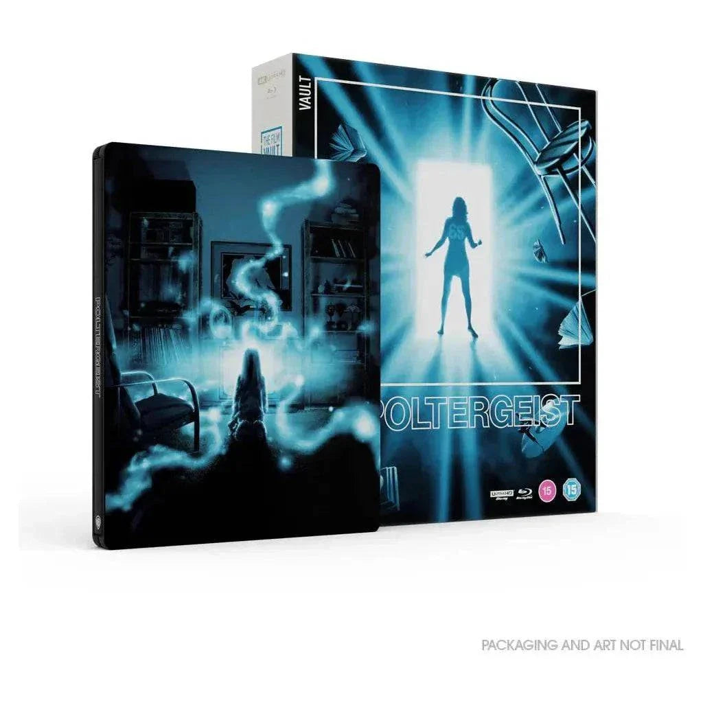 Poltergeist The Film Vault Special Edition 4K Ultra HD and Blu-ray steelbook with slipbox packaging and exclusive artwork
