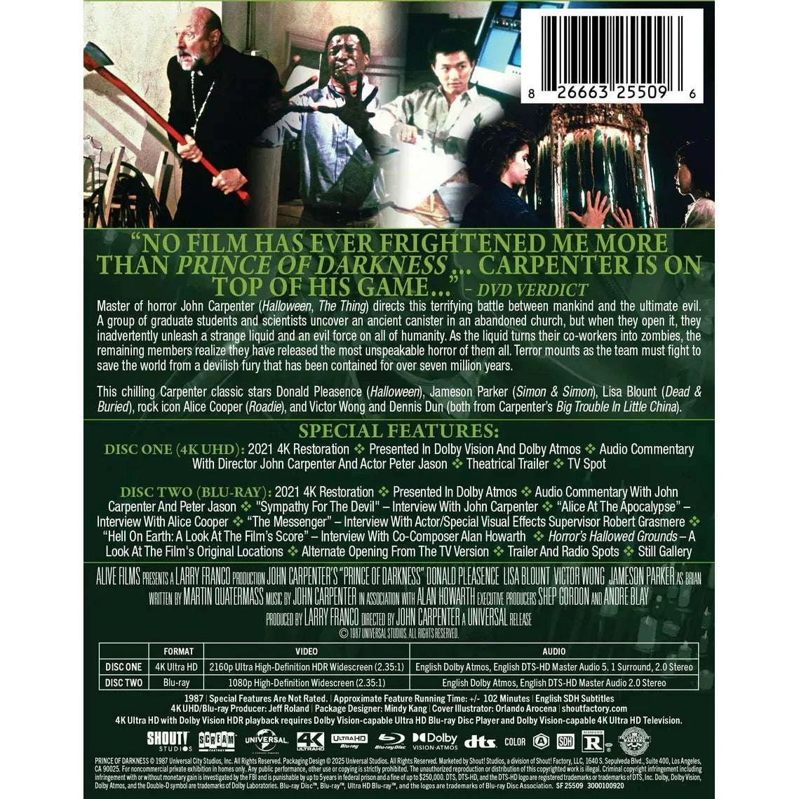 Prince of Darkness 4K UHD Blu-Ray limited edition steelbook pre-order image