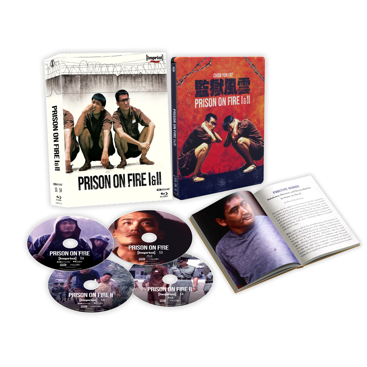 PRE-ORDER: Prison On Fire (1987) / Prison On Fire II (1991) Limited Edition 4K UHD & Blu-Ray Steelbook + Hardback Booklet in Hardbox (Imprint Asia) [REGION FREE]