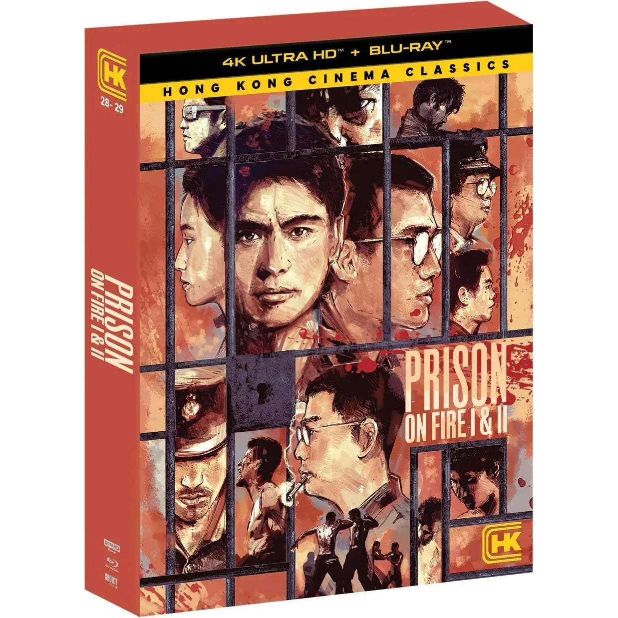 Prison on Fire 1 & 2 4K UHD Blu-Ray slipcase Hong Kong cinema classics cover art