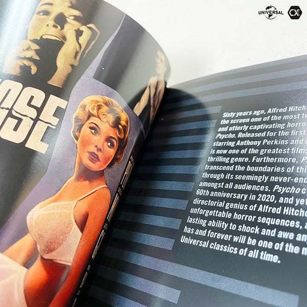 Psycho 60th Anniversary 4K UHD and Blu-Ray limited edition with steelbook, booklet, art cards, and special bonus features