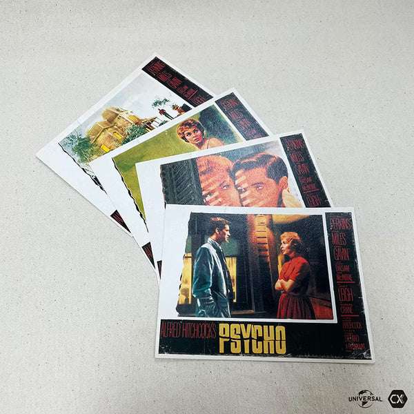 Psycho 60th Anniversary 4K UHD Blu-Ray limited edition art cards featuring classic movie scenes