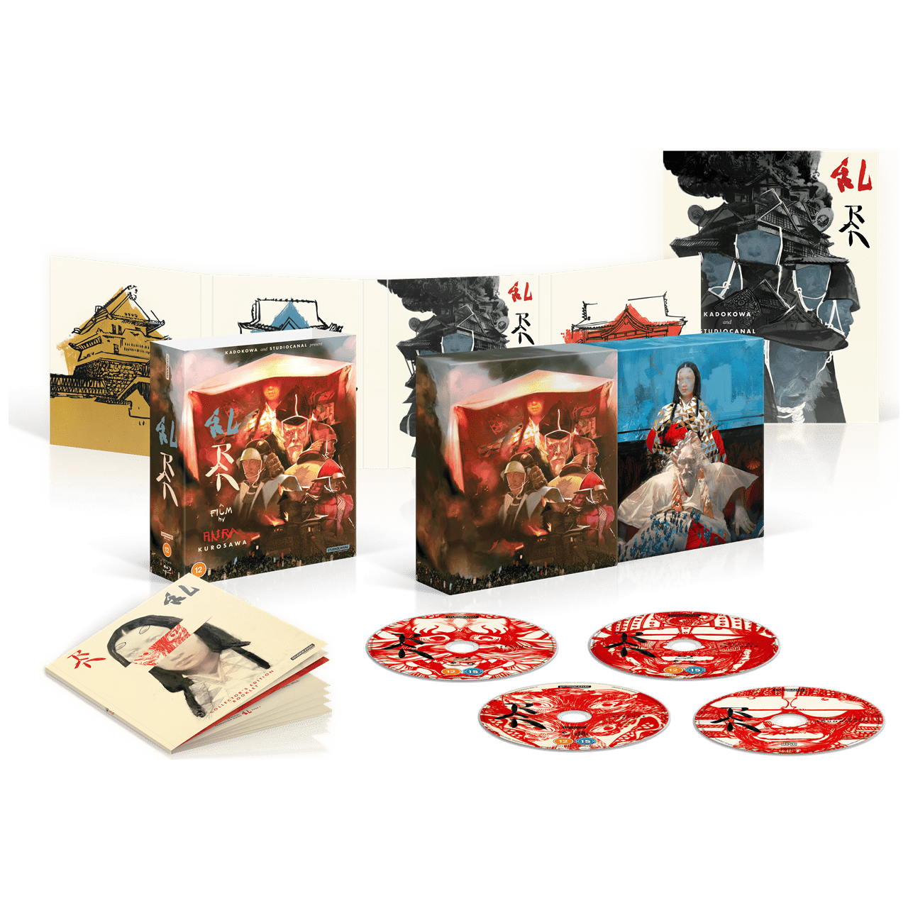 Ran Limited Collectors Edition 4K Ultra HD set with booklet, posters, and soundtrack CD.