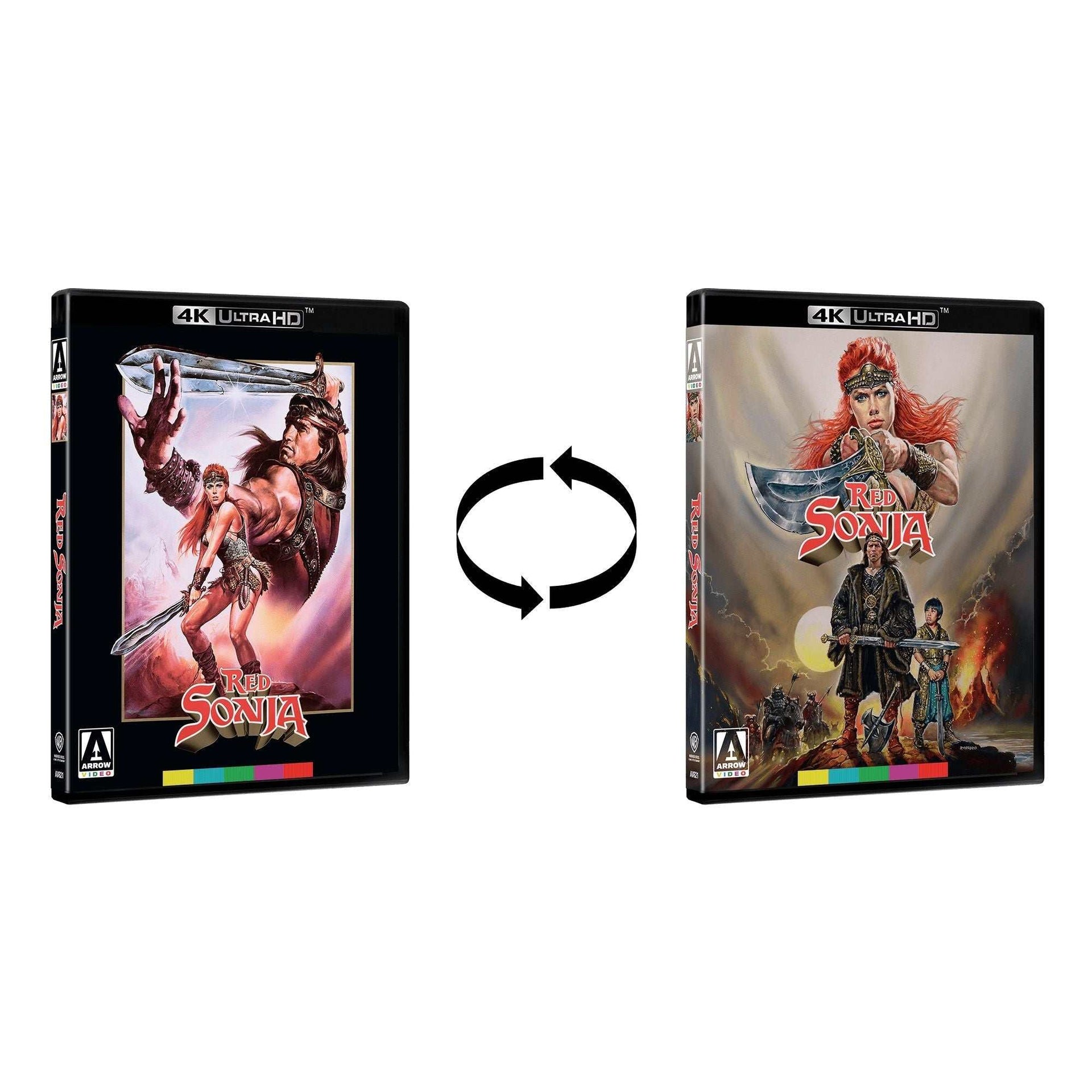 Red Sonja Limited Edition 4K UHD Arrow Video US reversible cover artwork set