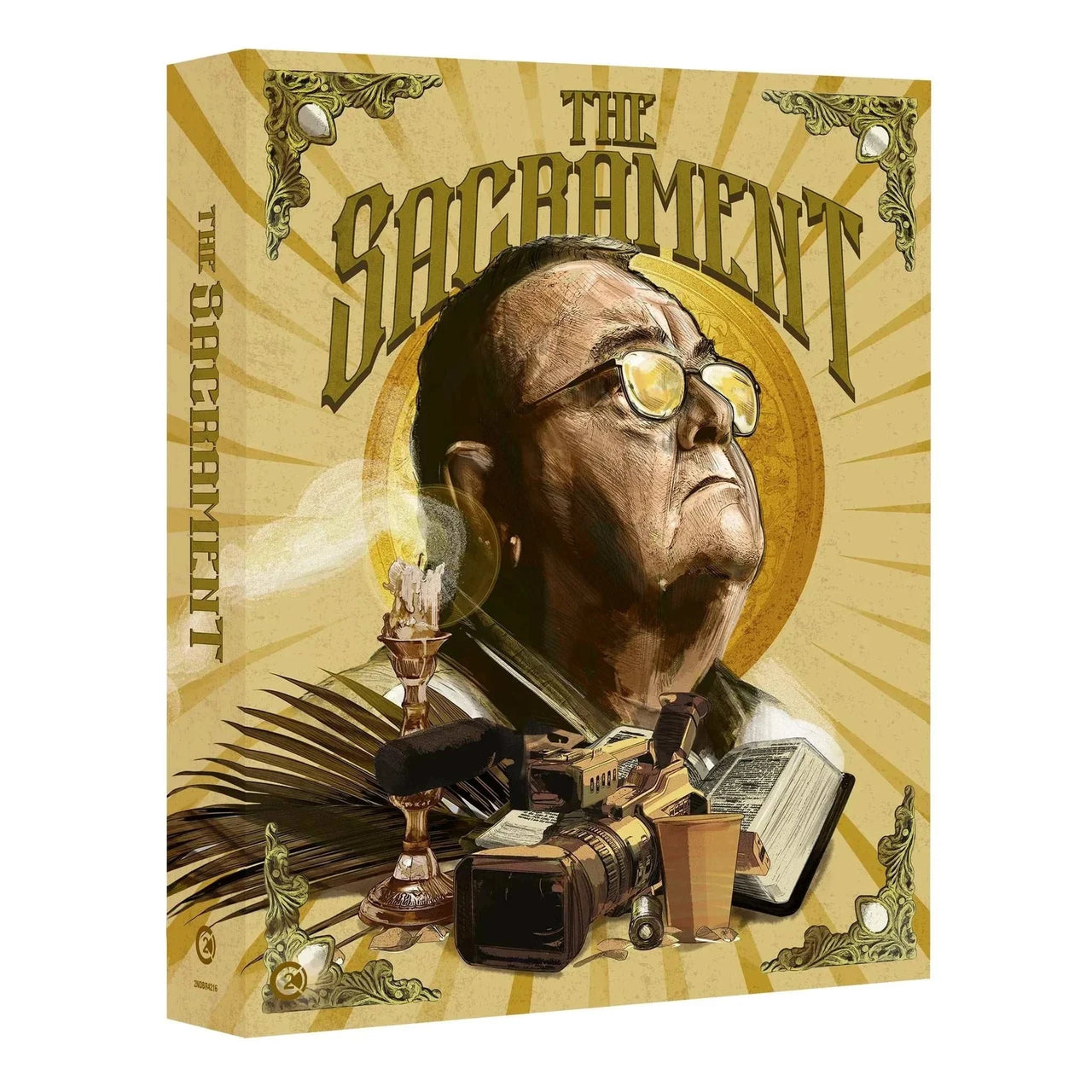 The Sacrament Limited Edition Blu-Ray with rigid slipcase and extras featuring illustrated cover art and film memorabilia