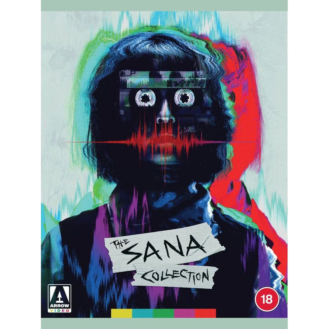 The Sana Collection Blu-Ray cover featuring a distorted face with glitch effects, horror theme, and Arrow Films UK logo