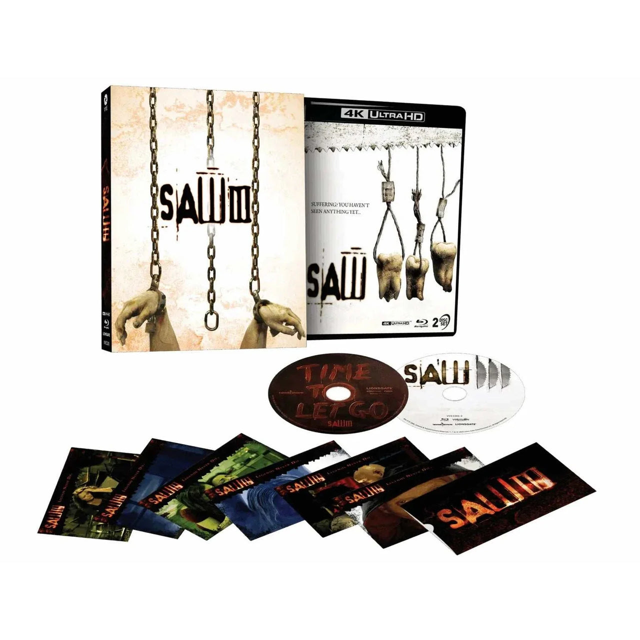 Saw III 2006 4K UHD and Blu-ray limited edition set with 3D lenticular hardcase and art cards