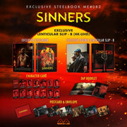Sinners Double Lenticular - B Steelbook 4K UHD Blu-Ray with embossed title and glossy finish