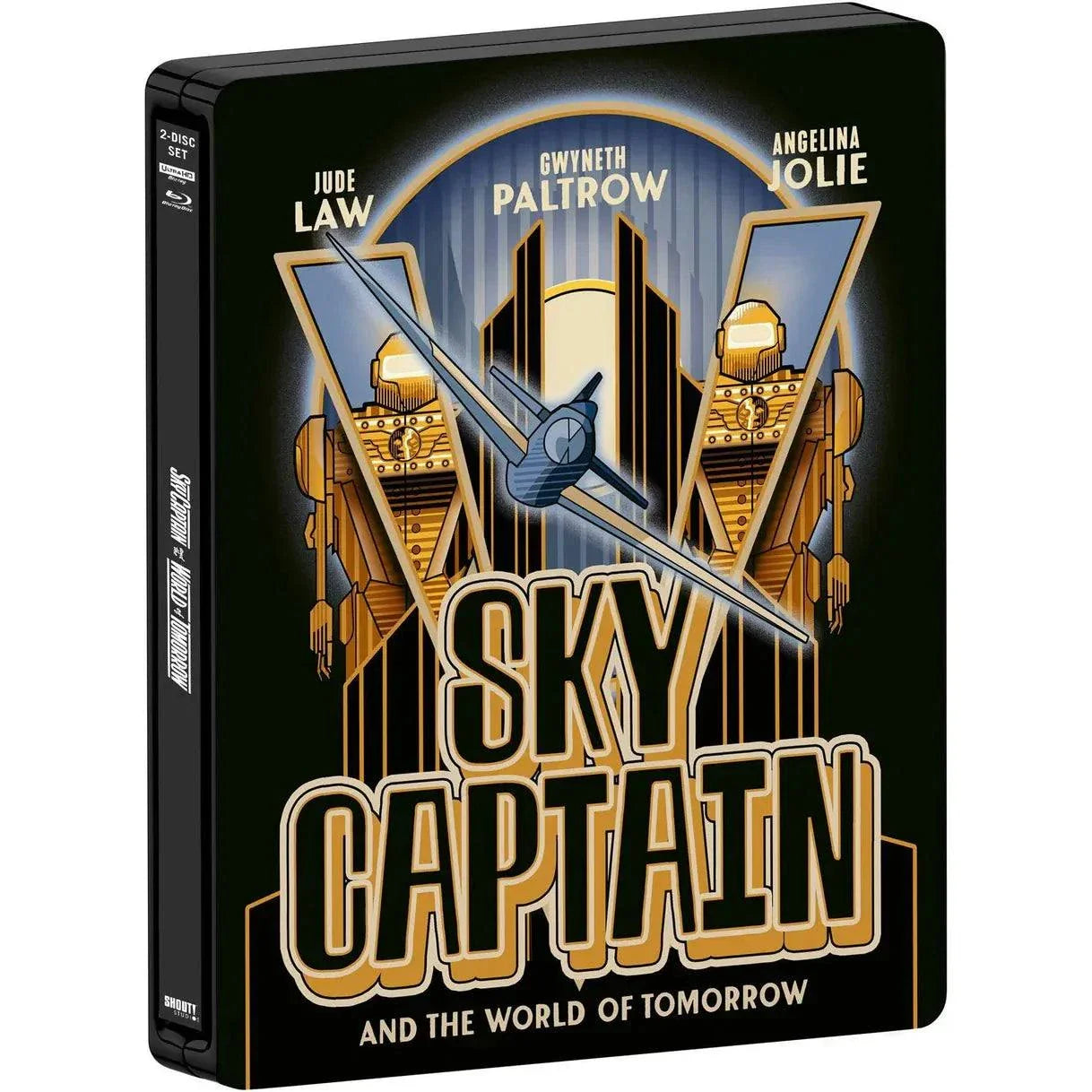 Limited edition Sky Captain and the World of Tomorrow 4K UHD Blu-Ray steelbook pre-order packaging