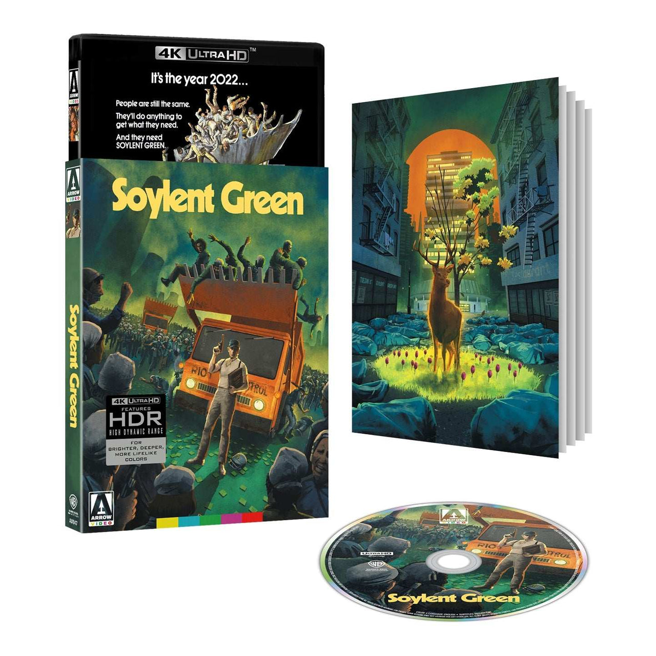Soylent Green limited edition 4K UHD Blu-ray with slipcover and booklet pre-order release by Arrow Video US