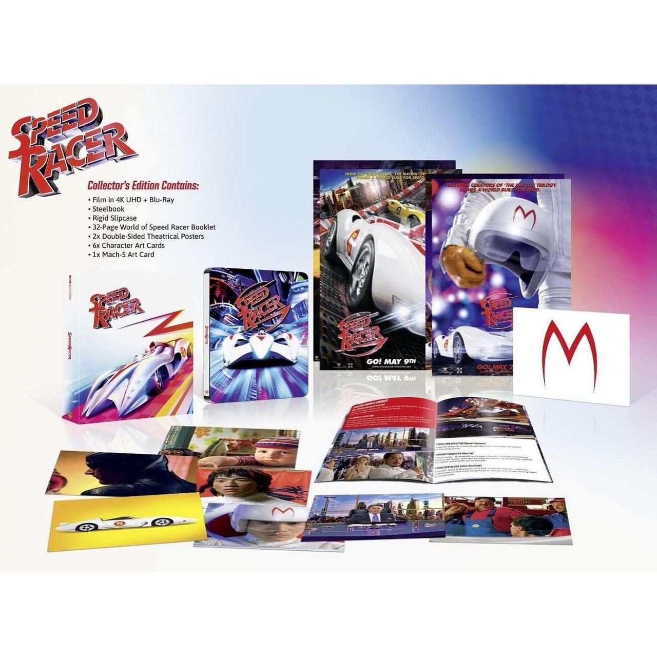 Speed Racer Limited Collectors Edition Steelbook 4K Ultra HD and Blu-Ray with slipcase and extras Warner Bros UK pre-order