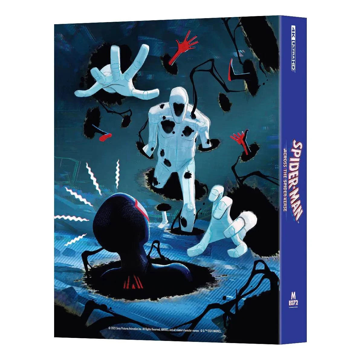 Spider-Man: Across the Spider-Verse 4K UHD and Blu-Ray steelbook with double lenticular full slip featuring Miles Morales and multiverse Spider-People artwork