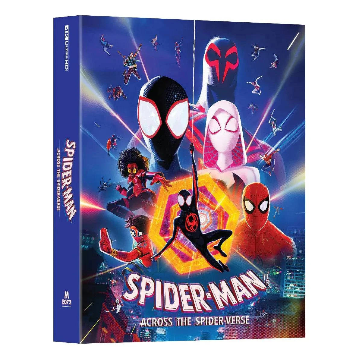 Spider-Man Across the Spider-Verse 4K UHD Blu-Ray Steelbook with lenticular cover and exclusive collectibles