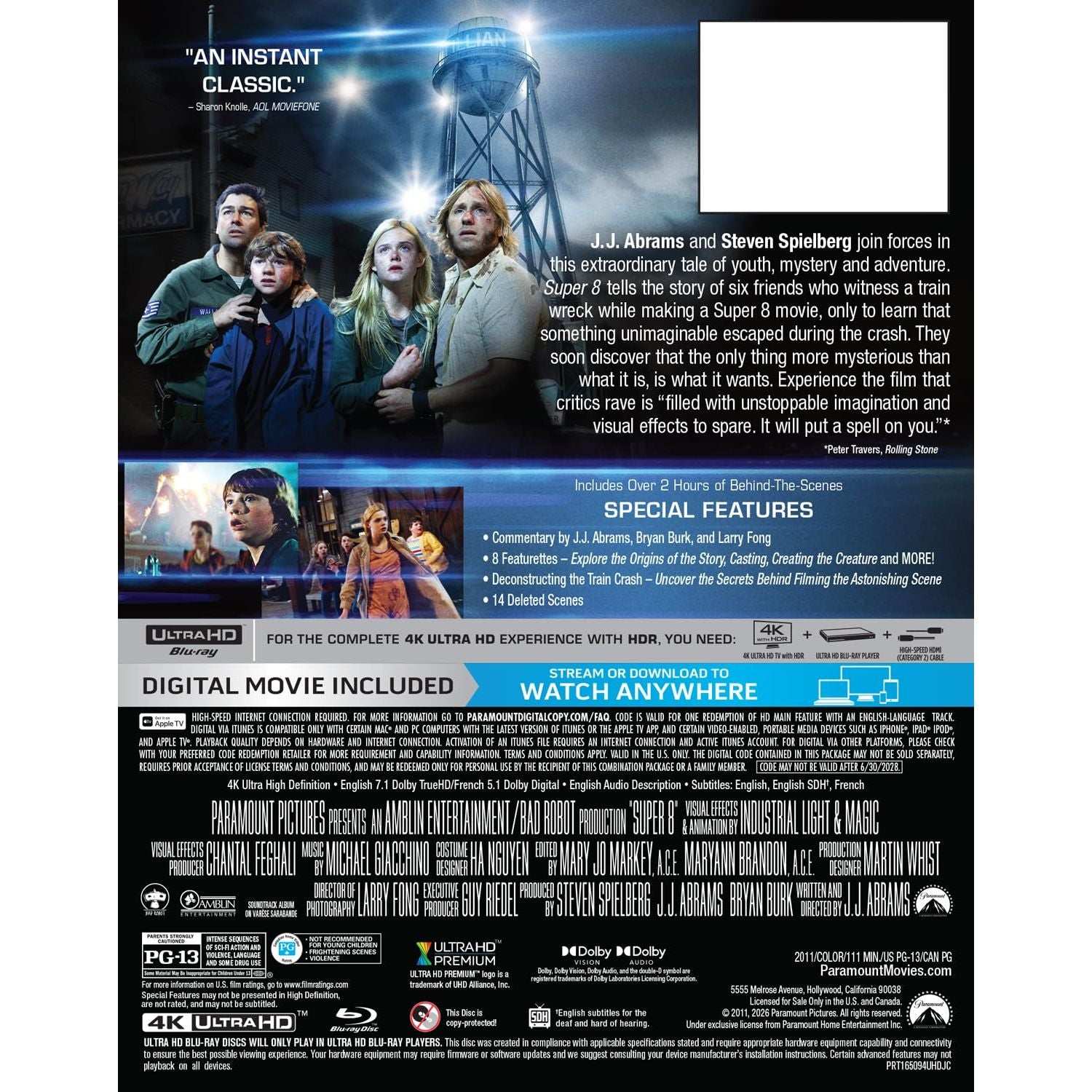 Super 8 Limited Edition Steelbook 4K UHD pre-order with bonus features and digital copy Paramount US