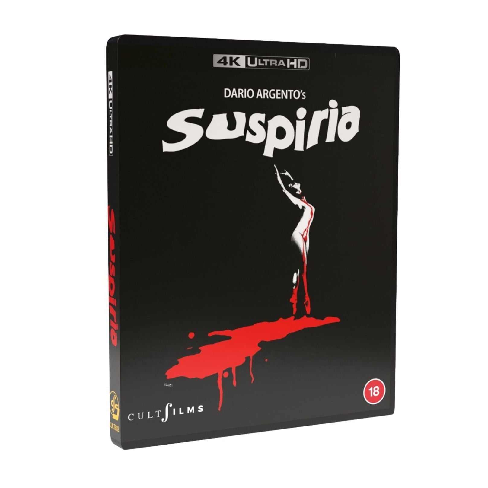 Suspiria Limited Edition 4K UHD and Blu-Ray collector’s set with slipcover and extras