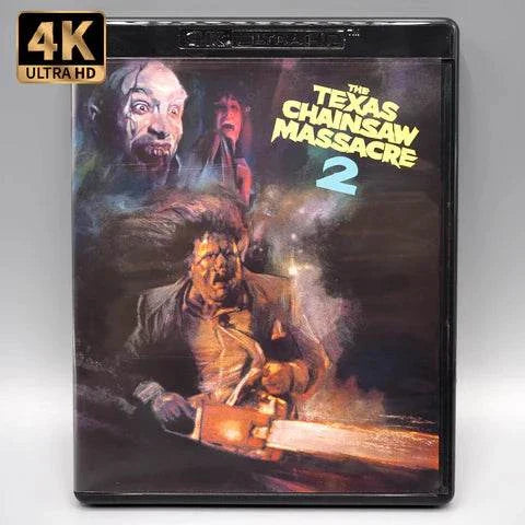 Vinegar Syndrome The Texas Chainsaw Massacre 2 4K UHD Blu-ray limited edition variant slipcover cover art