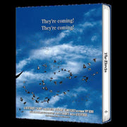 The Birds 4K UHD limited edition steelbook with full slip cover and extras against a blue sky background with flying birds