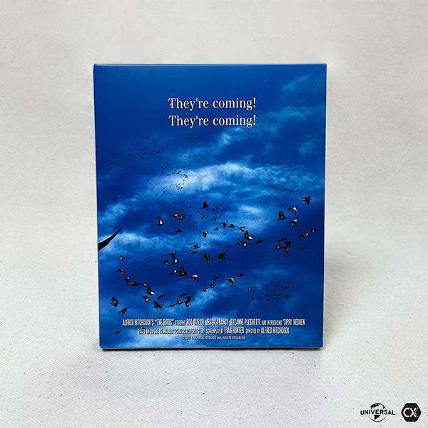 The Birds 4K UHD limited edition steelbook with full slip, poster, booklet, and bonus features packaging