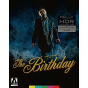 The Birthday Limited Edition 4K UHD Blu-ray cover featuring Corey Feldman with HDR logo and Arrow Video branding