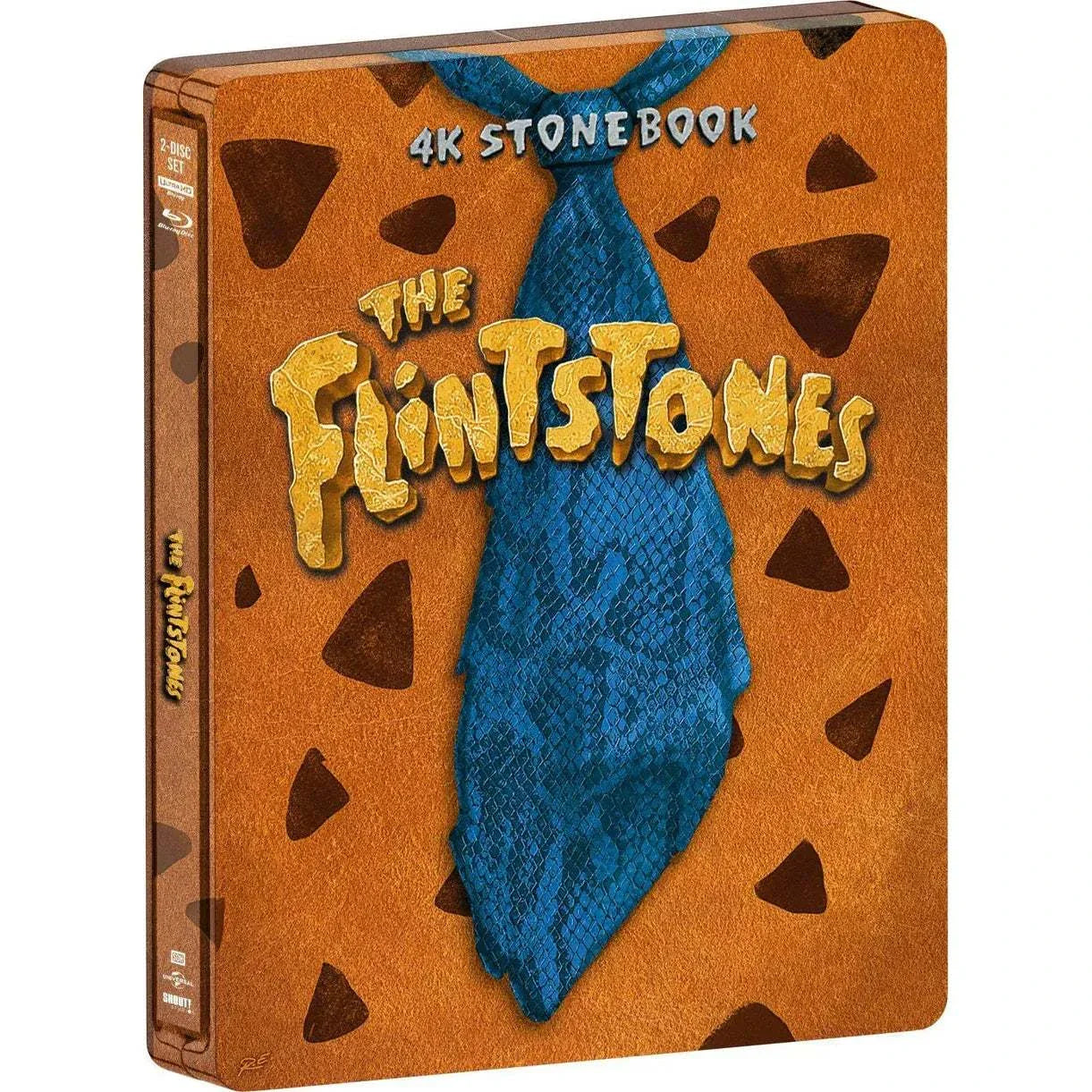 The Flintstones Limited Edition Steelbook 4K UHD and Blu-Ray pre-order packaging with vibrant cover art