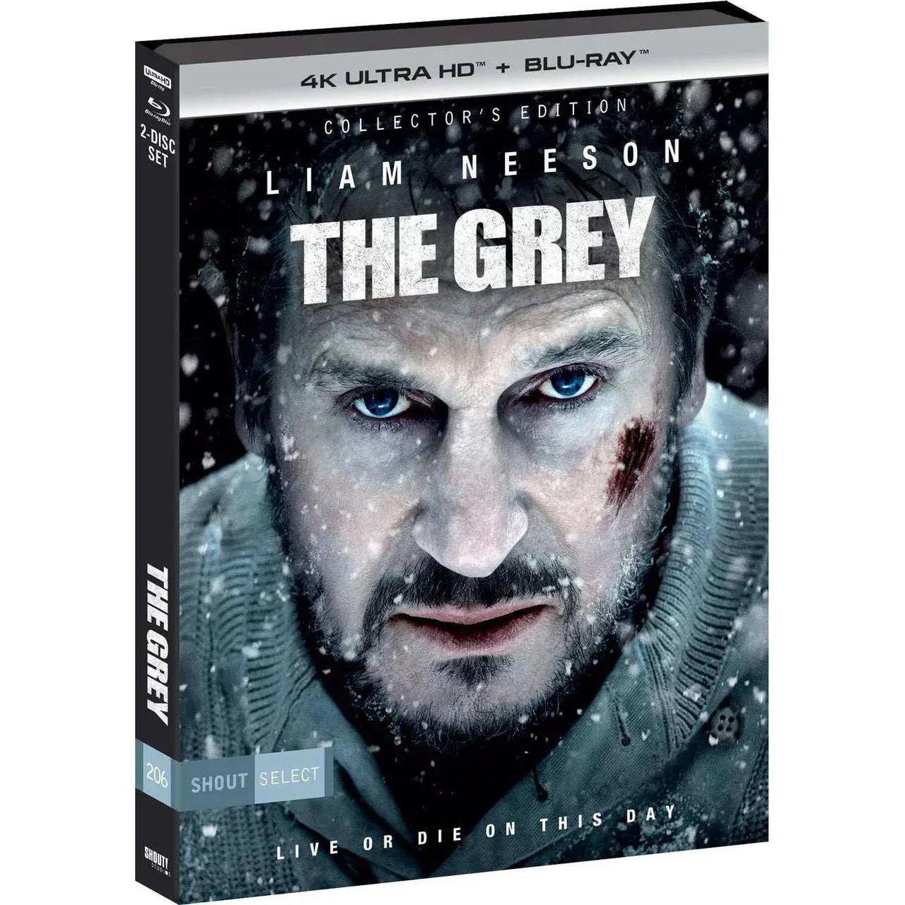 Pre-order The Grey Collector's Edition 4K UHD Blu-Ray slipcover release June 2026 survival Alaskan wilderness wolves