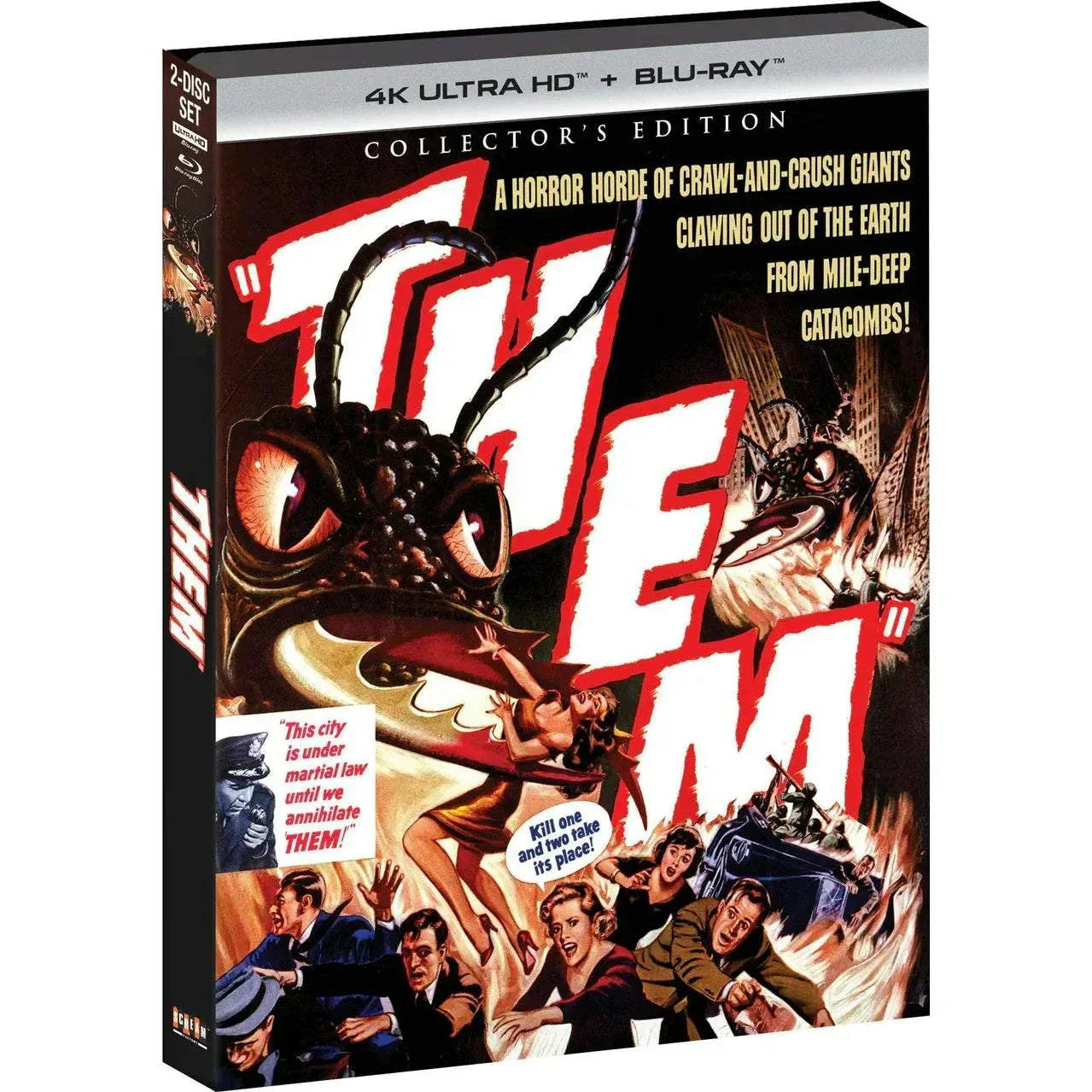 Them! Collector's Edition 4K UHD Blu-Ray slipcover pre-order cover art sci-fi classic giant mutant ants