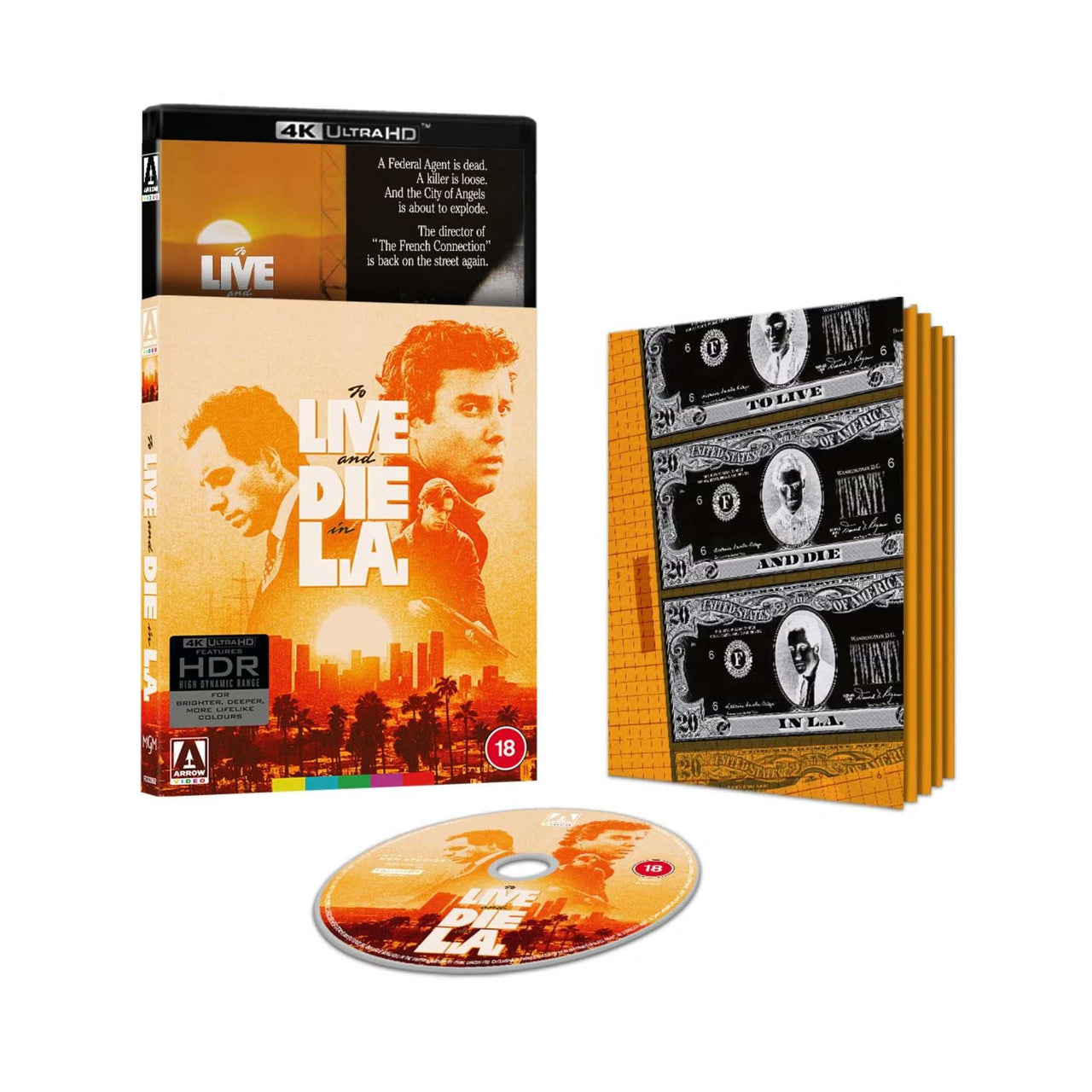 To Live and Die in L.A. Limited Edition 4K UHD slipcover and booklet pre-order by Arrow Films UK