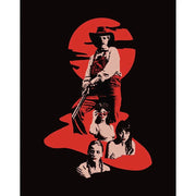 Tourist Trap 1979 horror movie Blu-ray limited edition slipcover cover art with ominous figures and red background silhouette