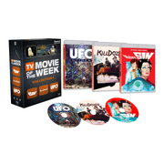 TV Movie of the Week Collection Five limited edition 3-disc Blu-ray hardbox featuring 1970s sci-fi horror movies Madame Sin, Killdozer, and The UFO Incident
