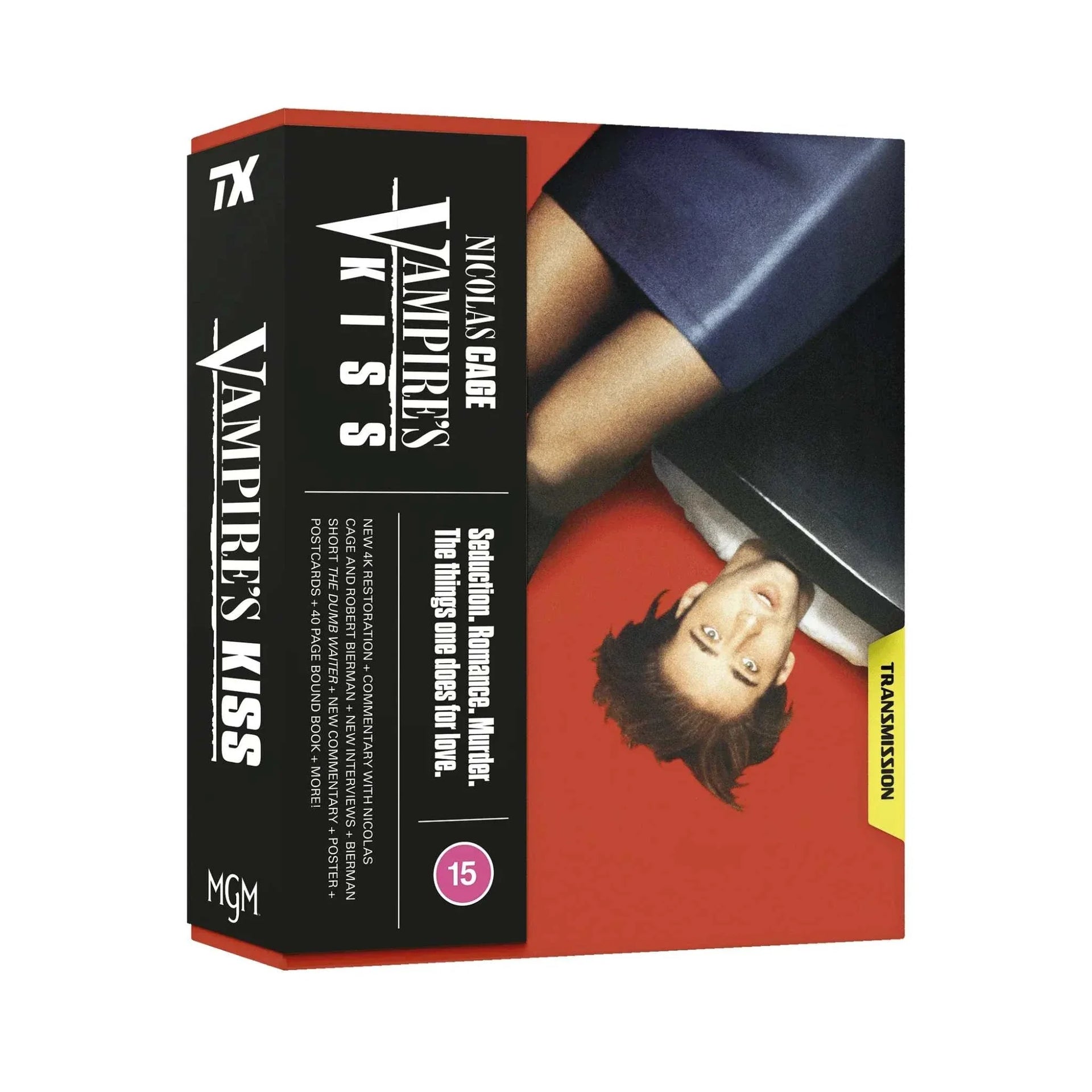 Vampire's Kiss Limited Edition 4K UHD and Blu-Ray rigid box set with special features and collectible packaging