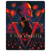 V For Vendetta 4K Ultra HD Limited Edition Steelbook pre-order cover.