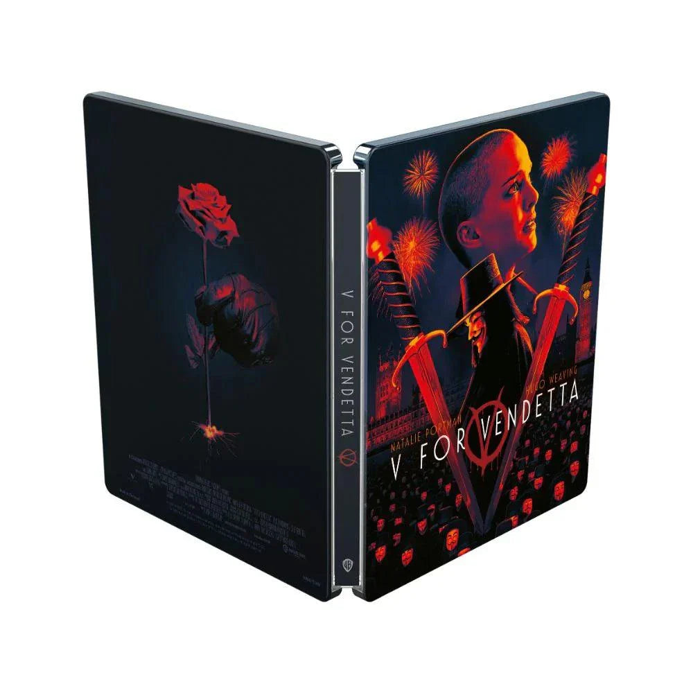 V For Vendetta 4K Ultra HD + Blu-Ray Limited Edition Steelbook packaging.
