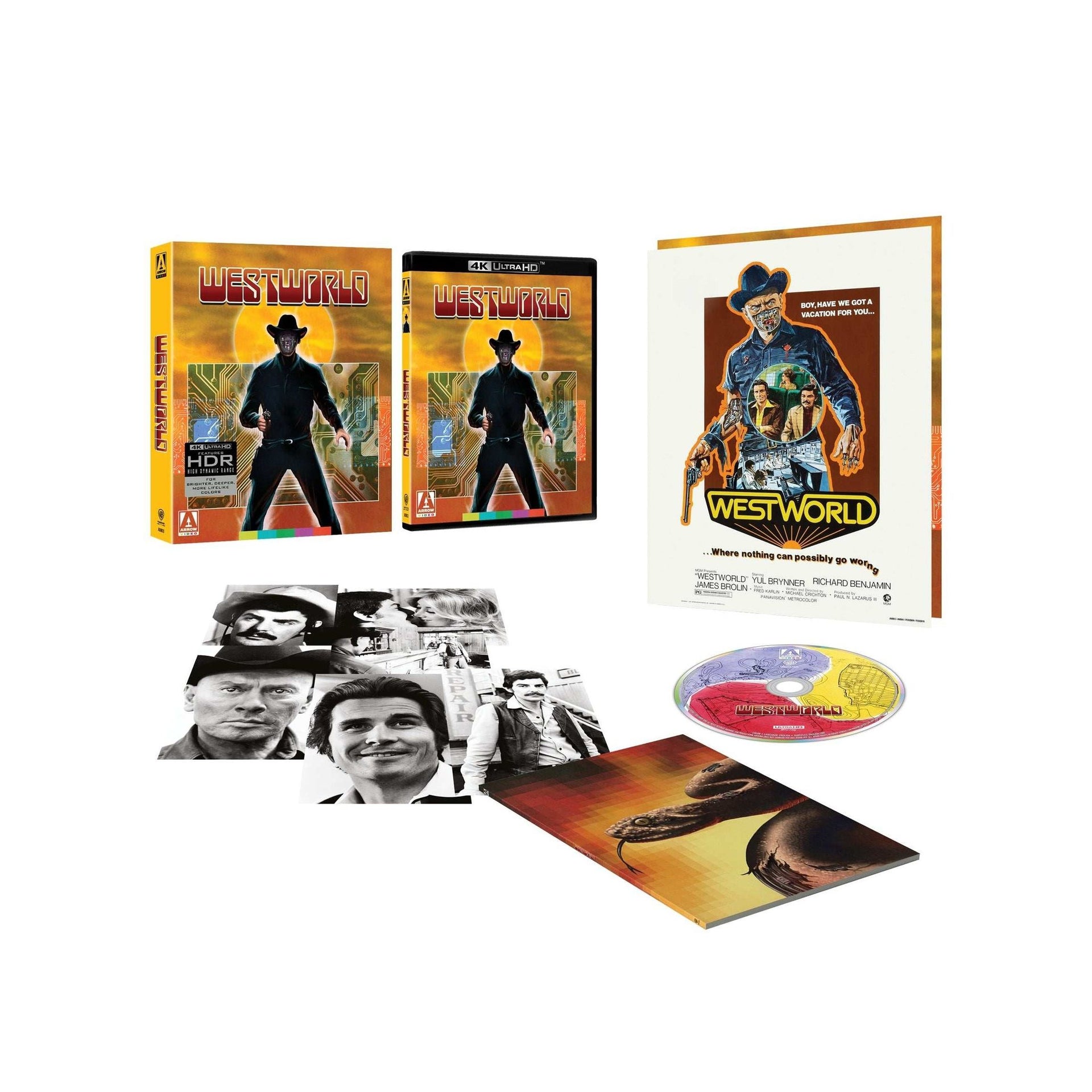 Westworld Limited Edition 4K UHD set with slipcase, poster, artcards, booklet, and restored film content