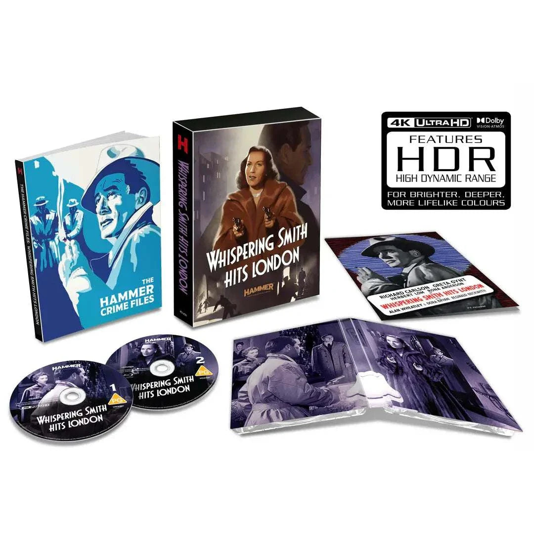 Whispering Smith Hits London limited collectors edition 4K Ultra HD and Blu-ray set with slipcase, booklet, and extras by Hammer Films