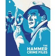 Whispering Smith Hits London collector's edition 4K Ultra HD Blu-ray cover art with noir detective in blue tones and Hammer Crime Files branding